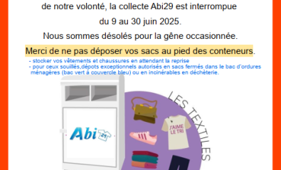 Interruption de nos collectes